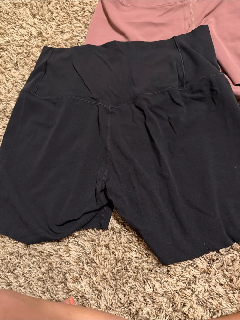 Women's Nike High-Waist Bike Shorts — Black and Mauve (2-Pack)